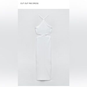 Zara Cut out rib dress